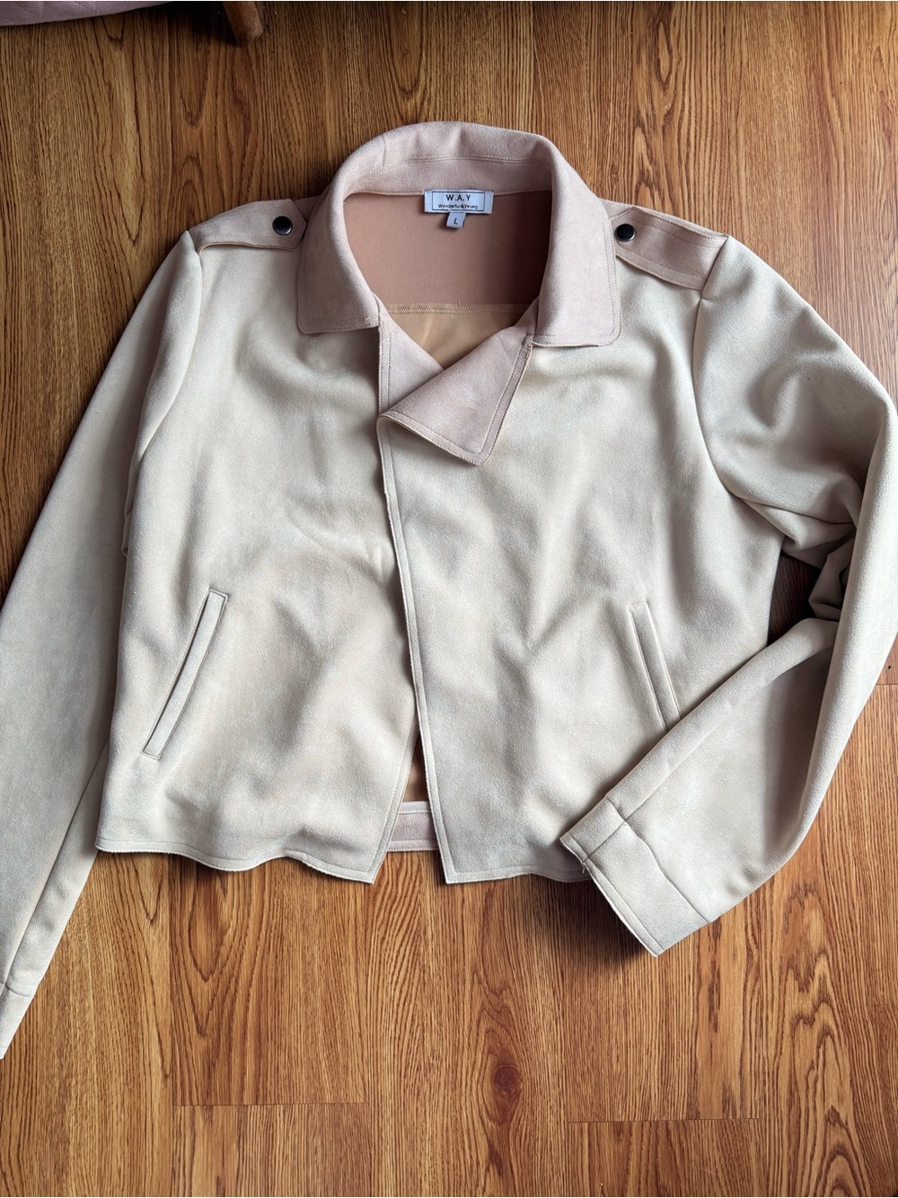 NWOT W.A.Y Faux Cactus Suede Jacket Sz L 
Rare find! - Picture 4 of 6